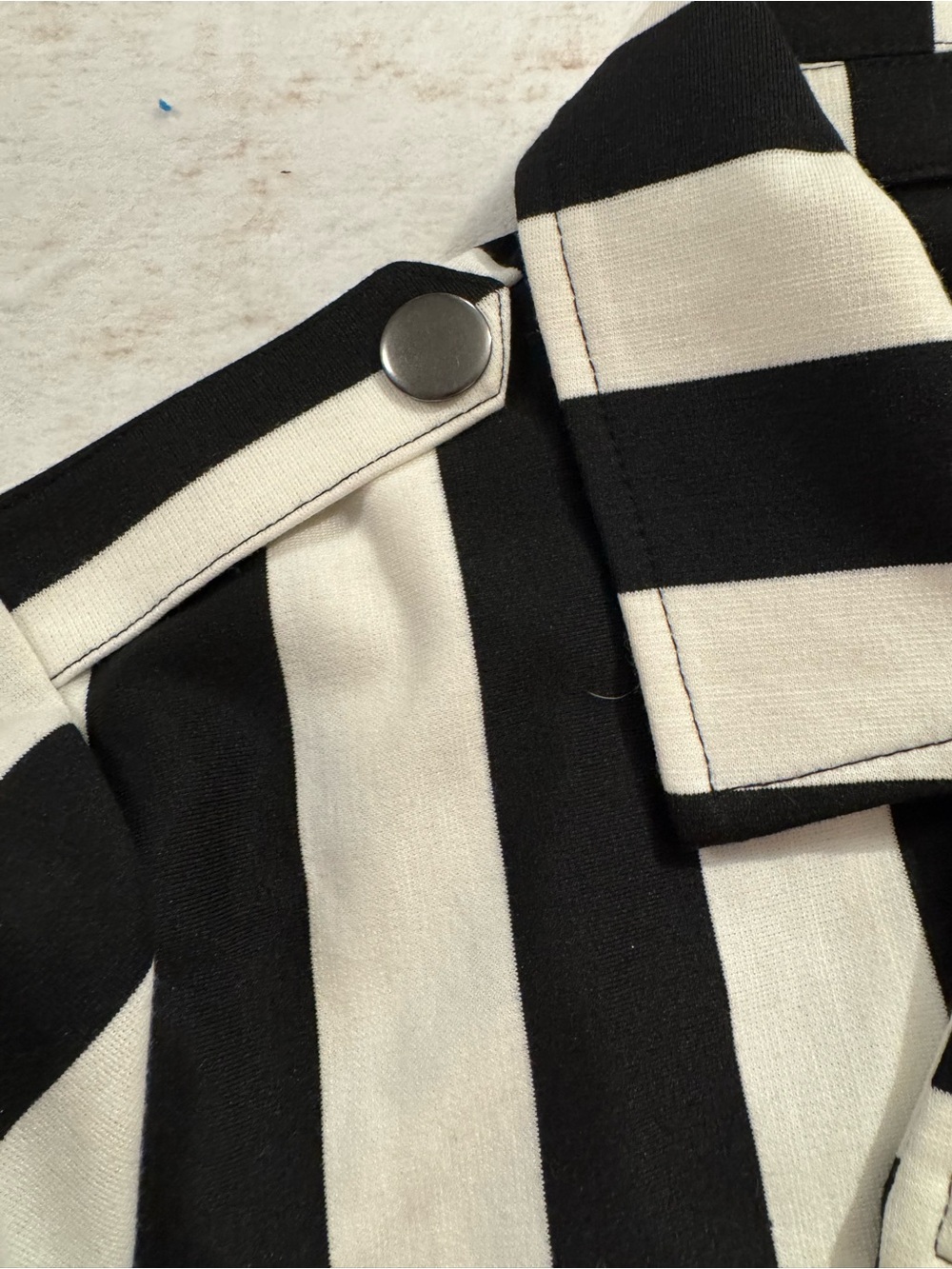 Forever 21 Black & White Striped Moto Jacket - Picture 9 of 12